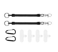 Tmboryuu Anti Lost Phone Lanyard Tethers for Most Cellphone Retractable Stretchy Strap with Patches & Carabiner for Outdoor Phone Lanyard