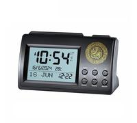 Tmboryuu Azan Timekeeping Clock LCD Display with Prayer Alarm & Snooze Option Electronic Prayer Timer Modern Desk Clock for Home Azan Alarm