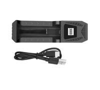 Tmboryuu Battery Charging Type C 1000mA 1 Slot Real Time 26650/21700/18650/18500/16340/14500 2A 3A Cells USB C Battery Charging