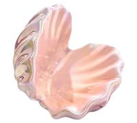 Tmboryuu Beach Styles Ceramic Shell Jewelry Holder Decorative Accessories Container for Cosmetics Keys Vanity Dresser Organizing Seashells Jewelry Plate Home Decors