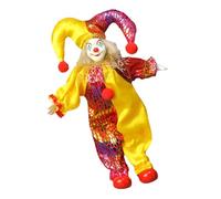 Tmboryuu Displayable Standing Clown Doll Poseable Limb Ceramic Figure for Home and Desktop Dipslay Accessory Poseable