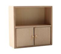 Tmboryuu Doll House Display Shelf Miniatures Wood Zakka Toy Pretend Play Realistic Model Cabinet Model Small Size Dollhouses Display Pieces