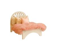 Tmboryuu Double Bed Model House Bed 1: 12 Scale Dollhouses Tiny Bedroom Furniture and Model Displays Miniature Furniture