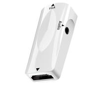 Tmboryuu Durability 1080p HDTV To VGA Adapter With 3.5mm Port Compatible For Computers Monitors Laptop Projectors HDTV