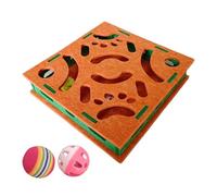 Tmboryuu Durability Felted Cats Toy with 2 Ball for Interactively Play Promoting Mental Stimulation and Physical Activity Indoor Cats Exercise Toy