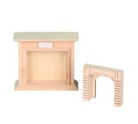 Tmboryuu Educational Doll House Fireplaces Miniatures Zakka Toy Pretend Play Realistic Model Fireplaces Model Small Size Unpainted Furniture Miniature