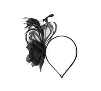 Tmboryuu Elegant Fascinator Feathered Headwear For Adults Soft Headpiece Great For Themed Parties Vintage Fashion Styling Feather Hair Ornament With Adjustable Design