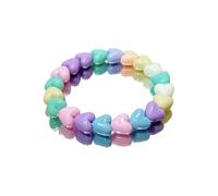 Tmboryuu Fashionable Dopamine Inspired Necklace Star Pendant Neckchain With Rainbow Beads Charm For Casual Outfit Glossy Beaded Star Jewelry