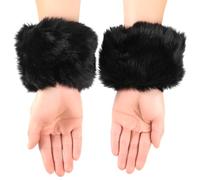 Tmboryuu Faux Furs Cuffs Furry Wrist Bands Leg Warmers Wrist Warmer Boot For Women Party Cosplay Costumes Accessories Faux Furs Leg Warmer