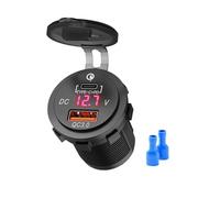 Tmboryuu Flame Retardant Nylon Car Charging Technology Double Port Design USB Hubs Voltages Light Motorcycle Double Port Fast