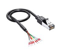 Tmboryuu Industrial RJ45 Male/Female to 8Pin Connector Wire Line Double Shielded RS232 Cable Networking Replacement Transmission Ethernet