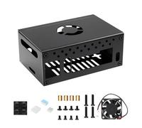 Tmboryuu Metal Case for RV2 N516 Cooling Fan Aluminum Heatsink Heat Thermal Management Space Saving Heatsink Protective Cooling Fan Case