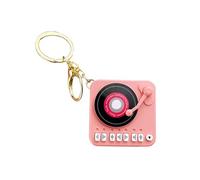 Tmboryuu Miniature Retro Turntables Player Keychains With Builts In 10Songs For Travel And Daily Use Decorative Keychains