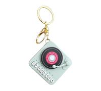 Tmboryuu Miniature Retro Turntables Player Keychains With Builts In 10Songs For Travel And Daily Use Decorative Keychains
