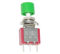 Tmboryuu Momentary Push Button Switches PS102 3Pin 6Pin Atomatic Reset 2A250VAC 5A120VAC for Electronics Appliances Auto Reset Push Button