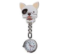 Tmboryuu New Nurse Watch Quartz Cute Puppy Cartoon Clip Medical Women Lady Watches P Nurse Watch with Second Hand