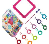 Tmboryuu Pack of 1 Easy Weave Three Wheeled Novices Finish Frame Pocket Tool Instructions for Simple Rainbow Band Weaving Undertakings Children's Craft