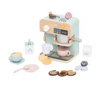 Tmboryuu Premium Wooden Coffee Machine Set for Preschoolers with Manual Functions for Hand Organ of Sight Coordination and Pretend Enjoy Manual