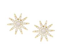 Tmboryuu Sparkling Zircon Earphone Accessories with 8 Point Star Designs & Metal Base Diamante Earphone Decors for FreeClip 1/2 FreeClip Ear Chain Accessory