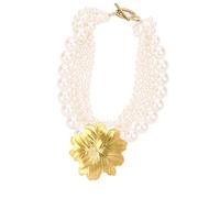 Tmboryuu Sturdy Layering Faux Pearls Necklace Sturdy and Alloy Clavicle Chain Resists Wear Keeps Shines for Everyday Use Versatile White Faux Pearls Multistrand Necklace for Any Outfit From Casual to