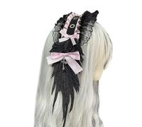Tmboryuu Stylish Bowknot Embellished Headpiece Elegant Hair Jewelry Lolitas Hairband Great For Enhancing Your Look At Event Gothic Hair Ornament For Parties