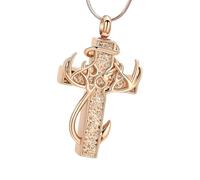 Tmboryuu Traditional Cut Pet Ashes Memorial Jewelry, Secret Compartment Brooch Oxidation Flexible Pet Commemoration Necklace for Ashes Reminder