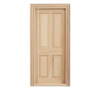 Tmboryuu Unpainted Wooden Dollhouses Door and Window for 1 12 Scale Hands-on Projects Customizable Craft Equipments Miniature Dollhouses Accessories Unpainted