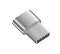 Tmboryuu USB to Type C Adapter for Phone Laptop, Silver TYPE C FEMALE | Metal USB2.0 to Type C Connector Resists and Oxidation for Traditional USB Devices and New Generation