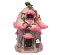 Tmboryuu Whimsical Fairies Cottage Solar Lighted Decoration Resin Landscape Accent For Gardens Outdoor Night Display Outdoor Solar Lights For Garden Ambiances