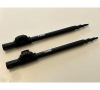 TMC 2 x Fishing Spiral Point Easy Screw Banksticks 25cm-45cm. 16mm diameter, clamp