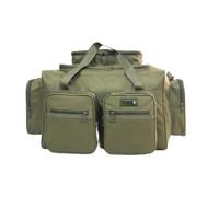 TMC Large Carp Fishing Tackle Carryall Bag, Green, Multiple Pockets, Base Protectors. Bag Measures 50 x 35 x 30 cm (Main Body) 60 x 40 x 35 (Including Pockets)
