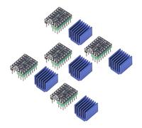 TMC2209, 256 Microstep Subdivision Stepper Motor Driver Module 5 Sets UART Driver Heat Sink Kit Low Heat Generation for 3D Printing Projects