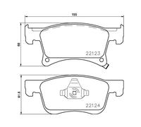 TMD Friction Services 2212301 brake pad set, disc brake.
