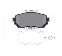 Brake Pads Full Set Of 4 Front With Accessories 2572501 Textar Mazda