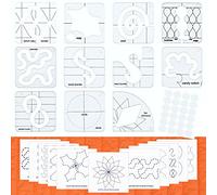 TMEEIHNSS Free Motion Quilting Templates - 11 Pieces - Low Shank Machine Quilting Templates - Freemotion Templates - Quilting Supplies