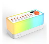 TMEHM White Noise Machine with 8 Nature Sounds Bluetooth Speaker Portable Night Light 12 Colors Sleep Timer Breathing Exercises for Baby Child