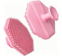 Tmeng Face Scrubber,2 Pack Silicone Face Scrubber Brush for Women Men,Silicone Manual Facial Cleansing Brushes,Suitable for All Skin Types,Face Exfoliating Cleaning Brush (Pink)