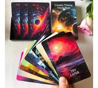 Tmenreiy Time Oracle Cards Deck, Cosmic Timing Oracle Cards, Oracle Cards for Beginners, Divine Timing Oracle Deck to Help You Predict Time Frames
