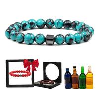 TMFGLERI Glame Anti Alcohol Bracelet,Adjustable GM Bead Sobriety Bracelets to Reduce the Urge to Drink Cravings,Relieve Anxiety and Stress. (E)