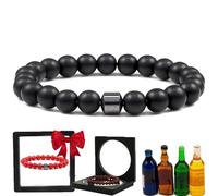 TMFGLERI Glame Anti Alcohol Bracelet,Adjustable GM Bead Sobriety Bracelets to Reduce the Urge to Drink Cravings,Relieve Anxiety and Stress. (K)