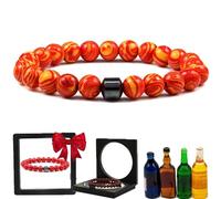 TMFGLERI Glame Anti Alcohol Bracelet,Adjustable GM Bead Sobriety Bracelets to Reduce the Urge to Drink Cravings,Relieve Anxiety and Stress. (H)