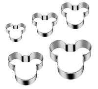 Tmflexe Mickey Cookie Cutter, Pack of 5