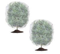 TMFsode 2 Pack Fruit Tree Netting Cover with Drawstring, 7Ft x 6Ft Blueberry Bush Netting, Protective Garden Mesh Cover for Tomatoes, Fruit Tree, Flowers, Vegetables
