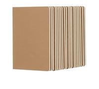 TMGA 20 Pack A5 Notebooks, Kraft Brown Cover Journal Notebook bulk，Memo Diary Subject Notebooks for Students, Travelers, Office-60 Lined Pages/30 Sheets