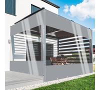 TMGJShd Outdoor Waterproof Curtains, Transparent PVC Cloth, Thickened Tarpaulin With Eyelets, 0.5 mm for Garage Porch Gazebo Terrace. (Gray/Size: H:2m W:3m)