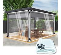 TMGJShd Transparent Tarpaulin Outdoor Eyelet Waterproof Tarpaulin Anti-UV Anti-Tear Cold-Resistant PVC Tarpaulin Cover for Greenhouse Garden Outdoor Camping Caravan Canvas. (0.5 * 3.5m|400g/m²)