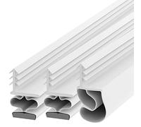 TMH Metal Door Weather Stripping Door Seal Strip - Magnetic Kerf Door Seal Kit, Full Set 36" x 84" - White Kerf Weather Stripping Door Seal.