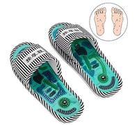 TMISHION Unisex Magnetic Acupressure Massage Slippers, Compression Therapy for Feet, Reduces Fatigue, Improves Blood Circulation, Multi-coloured Cotton Slippers