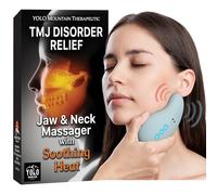TMJ Relief Products Jaw Massager w/ Soothing Heat, Patented TMJ Massage Tool w/ 10 Gentle Vibration Modes, Eases TMJ Jaw & Neck Pain, Stiffness, Tension, Headaches, Migraine Relief, FSA/HSA Accredited