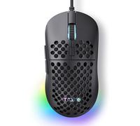 TMKB Falcon M1SE Ultralight Honeycomb Gaming Mouse, High-Precision 12800DPI Optical Sensor, 6 Programmable Buttons, Customizable RGB, Drag-Free Paracord, Ergonomic Wired Gaming Mouse - Matte Black